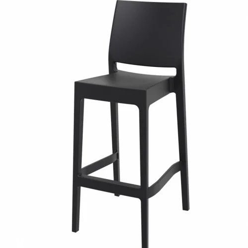 Tabouret haut noir empilable