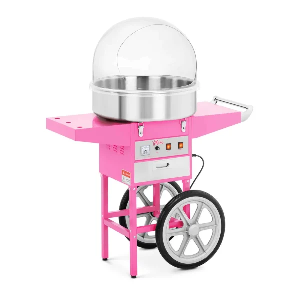 Machine à barbe à papa sur chariot